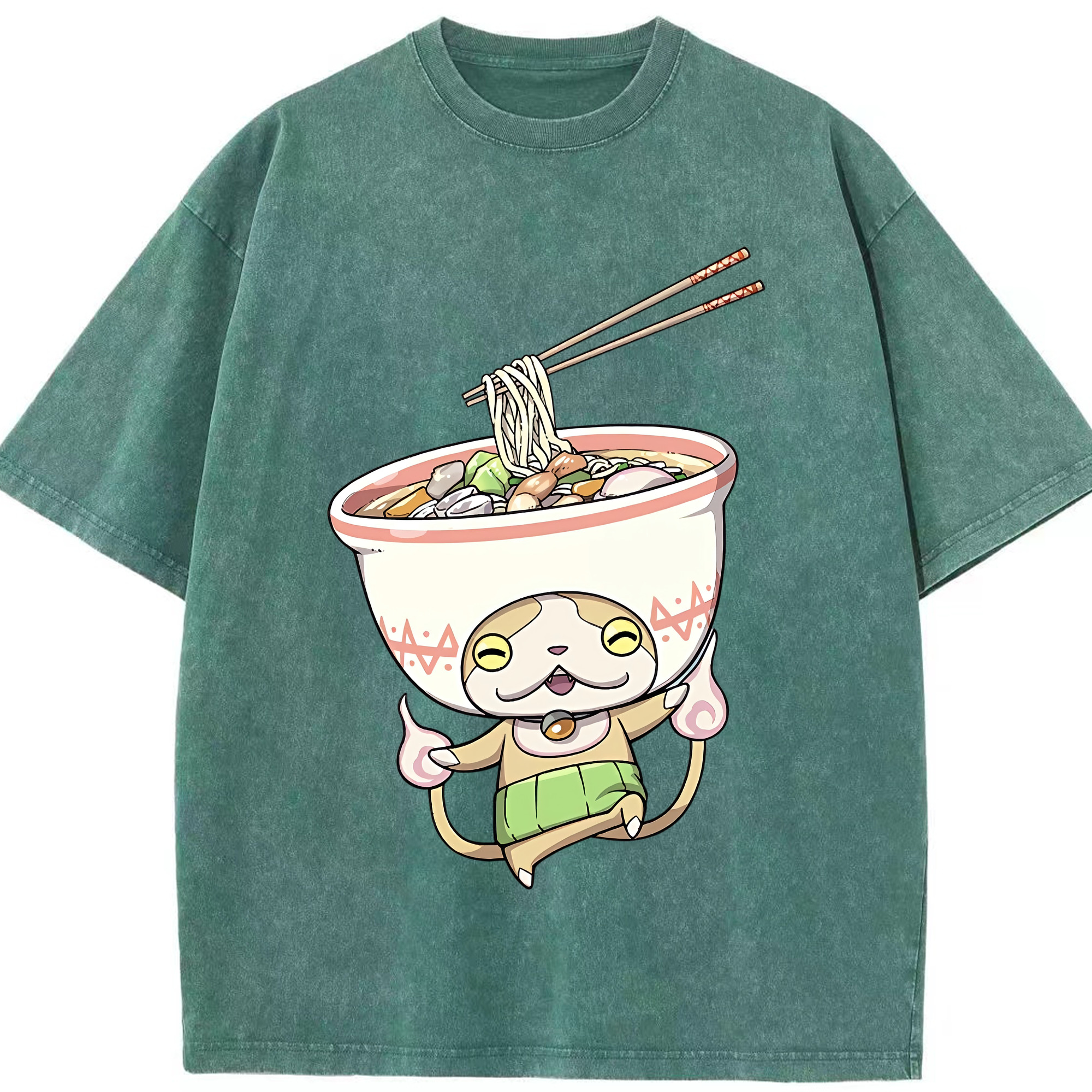 （画像用） 妖怪ウォッチ Yo-kai Watch 綿100% ヴィンテージ風 半袖Tシャツ（フロントプリント）